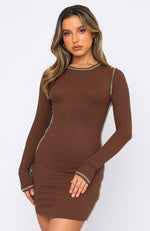 Soul Searching Mini Dress Chocolate ...